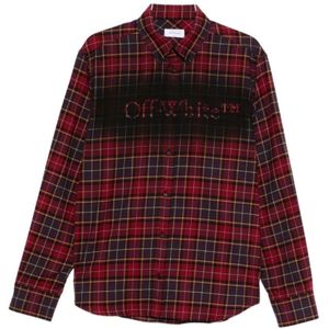 Off White, Heren, Overhemden, Veelkleurig, Maat: S Katoen,