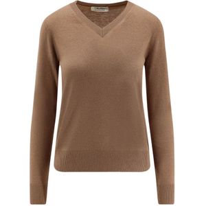 Max Mara, Dames, Truien, Bruin, Maat: S Wol,