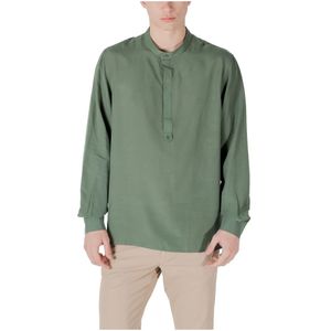 Antony Morato - Long Sleeve Mandarin Collar Shirt - Groen - Overhemd