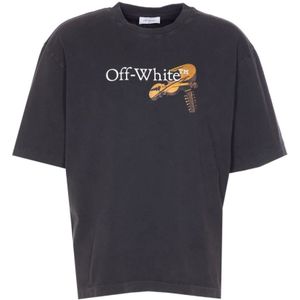 Off White, Heren, Tops, Zwart, Maat: L Katoen,