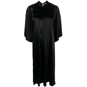 Forte Forte, Dames, Jurken, Zwart, Maat: M Viscose,