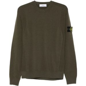 Stone Island, Heren, Truien, Groen, Maat: 2XL Jersey,