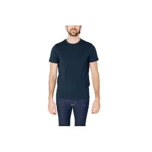 Peuterey Heren T-Shirt Lente/Zomer Collectie , Blue , Heren , Maat: L