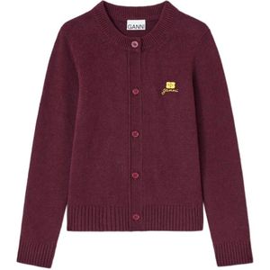 Ganni, Dames, Truien, Rood, Maat: XS Wol,