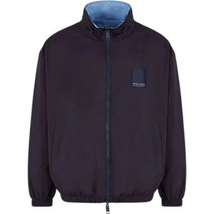 Armani Exchange, Heren, Jassen, Blauw, Maat: XS Nylon,