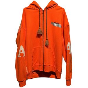 AL Ain, Heren, Sweatshirts & Hoodies, Oranje, Maat: L Katoen,