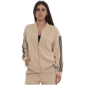 Emporio Armani Ea7, Dames, Sweatshirts & Hoodies, Beige, Maat: M Katoen,