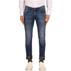 Mason's, Heren, Jeans, Blauw, Maat: W36 Linnen,
