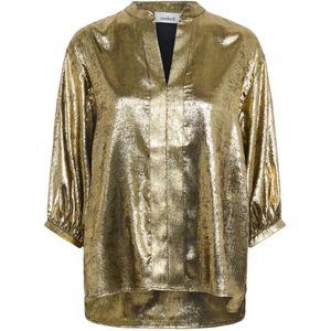 Soaked in Luxury, Dames, Blouses & Shirts, Geel, Maat: M Poliester,