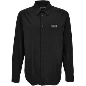 Versace Jeans Couture, Heren, Overhemden, Zwart, Maat: XS