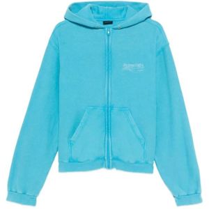Balenciaga, Dames, Sweatshirts & Hoodies, Blauw, Maat: L