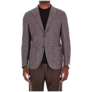 Eleventy, Heren, Jassen, Paars, Maat: XL Linnen,