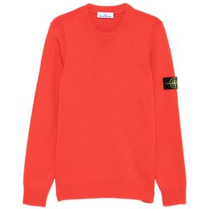 Stone Island, Heren, Truien, Rood, Maat: XL