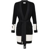 Elisabetta Franchi, Dames, Truien, Zwart, Maat: XS Viscose,