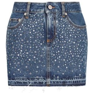 Alessandra Rich, Dames, Rokken, Blauw, Maat: W25 Denim,