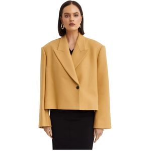 Khaite, Dames, Jassen, Beige, Maat: M Wol,