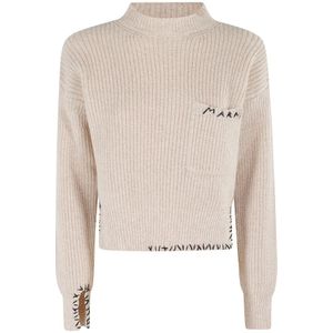 Marni, Dames, Truien, Beige, Maat: S Wol,