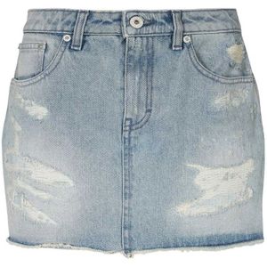 Heron Preston, Dames, Rokken, Blauw, Maat: W28 Denim,