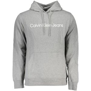 Calvin Klein, Heren, Sweatshirts & Hoodies, Grijs, Maat: L Katoen,