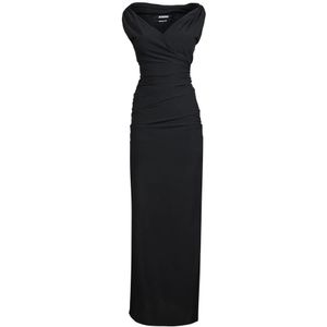 Jacquemus, Dames, Jurken, Zwart, Maat: XS Leer,
