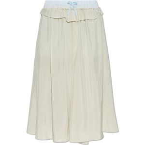 Maison Margiela, Dames, Rokken, Grijs, Maat: XS Viscose,