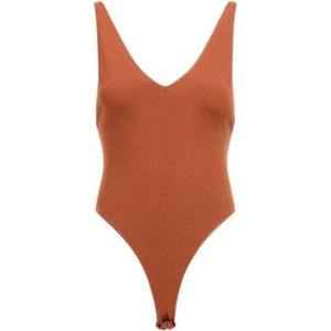 Roberto Cavalli, Dames, Tops, Bruin, Maat: S Leer,