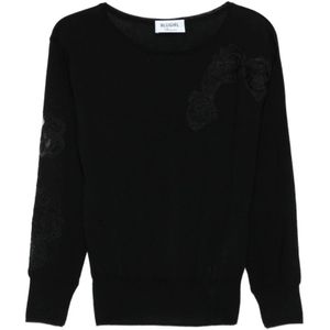 Blugirl, Dames, Truien, Zwart, Maat: M Wol,