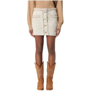 Isabel Marant, Dames, Rokken, Beige, Maat: XS Tweed,