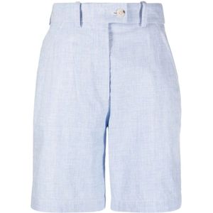 Kenzo, Dames, Korte broeken, Blauw, Maat: M Linnen,