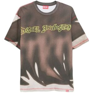 Diesel, Heren, Tops, Bruin, Maat: XL Katoen,