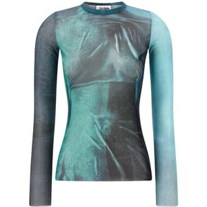 Jean Paul Gaultier, Dames, Tops, Veelkleurig, Maat: S Polyamide,
