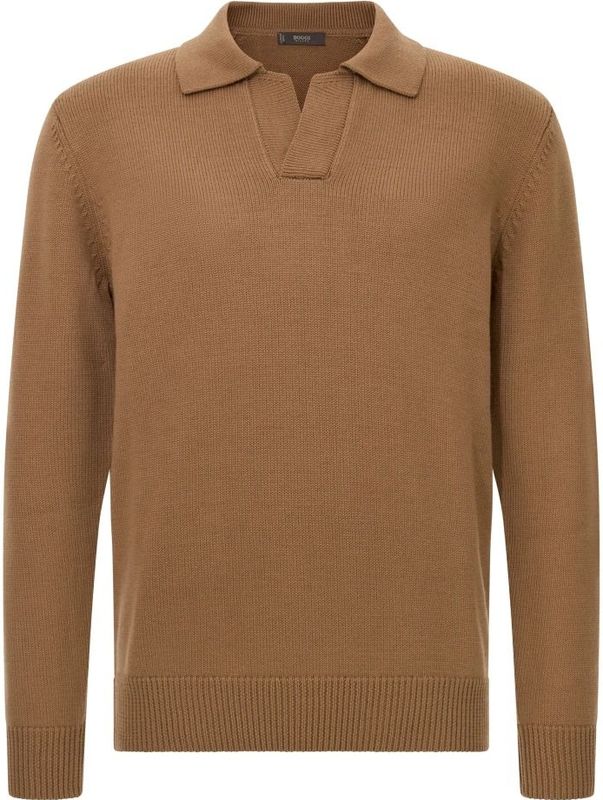 Boggi Milano - Trui - Lichtbruin - Knitwear - Lange Mouw
