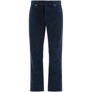 Stone Island, Heren, Broeken, Blauw, Maat: W32 Corduroy,