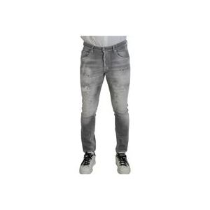 Dsquared2 Grijze Slim Fit Denim Jeans , Gray , Heren , Maat: M