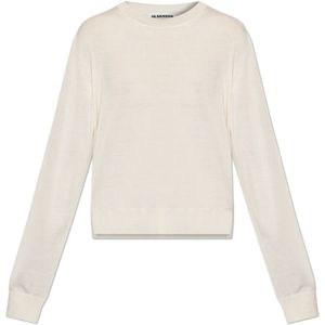 Jil Sander, Dames, Truien, Beige, Maat: XS Zijde,