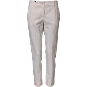 Dolce & Gabbana, Dames, Broeken, Wit, Maat: 2XS Wol,