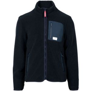 Fay, Heren, Jassen, Blauw, Maat: M Fleece,