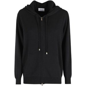 Malo, Dames, Truien, Zwart, Maat: XS Kasjmier,