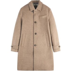 Fay, Heren, Mantels, Bruin, Maat: M Wol,