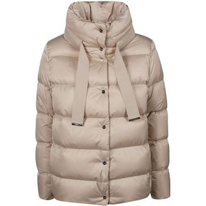 Herno, Dames, Jassen, Beige, Maat: S Poliester,