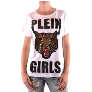 Philipp Plein, Dames, Tops, Wit, Maat: XS Katoen,