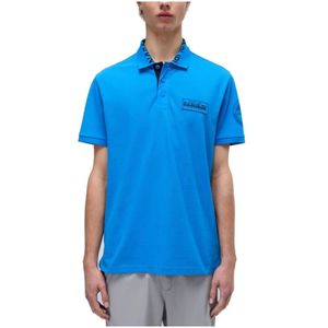 Napapijri, Heren, Tops, Blauw, Maat: M Katoen,