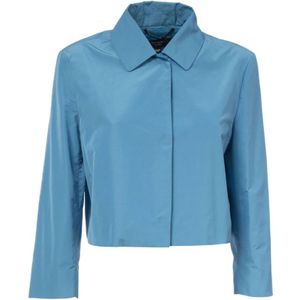 Weekend Max Mara, Dames, Jassen, Blauw, Maat: L Katoen,