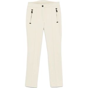 Moncler, Dames, Broeken, Beige, Maat: XS Leer,