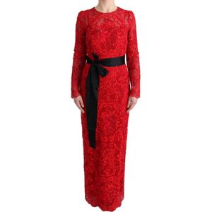 Dolce & Gabbana, Dames, Jurken, Rood, Maat: XS Katoen,