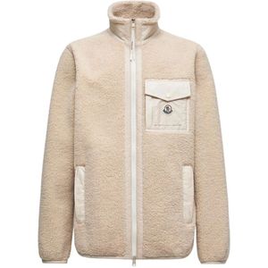 Moncler, Heren, Jassen, Beige, Maat: XL Fleece,