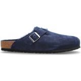 Birkenstock - Boston - Sandalen - Navy - Suede Leer met Lamswol