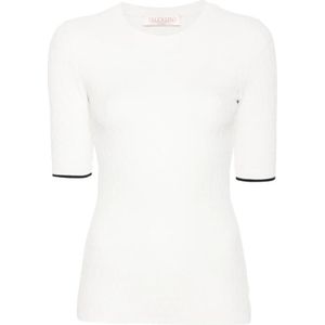 Valentino, Dames, Tops, Wit, Maat: M Viscose,