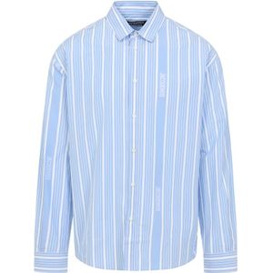 Jacquemus, Heren, Overhemden, Blauw, Maat: S Katoen,