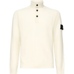 Stone Island, Heren, Truien, Wit, Maat: L